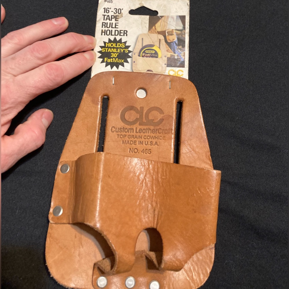 Men’s NIPGenuine Leather 16’-30’Tape Rule Holds Stanley 30’ Fatmax